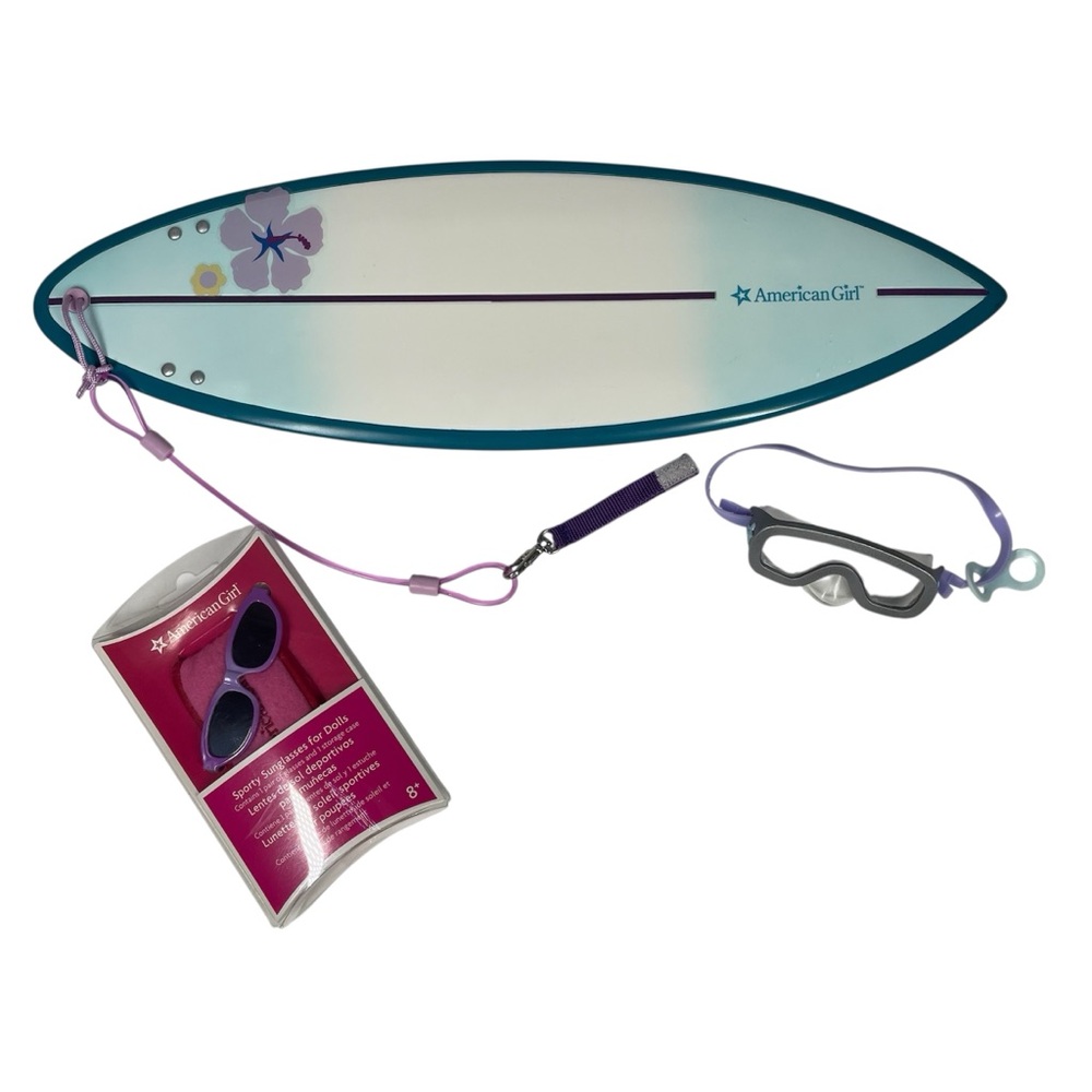 American Girl Surfboard Goggles and Sunglasses Doll Accessory Sand & Surf Set